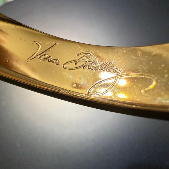 Vera Bradley Lola Heart Black Enamel Hinged Bracelet - Picture 5 of 9